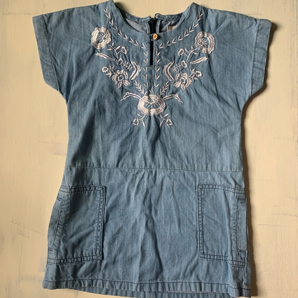 Embroidered Girls Dress Sz 5-6